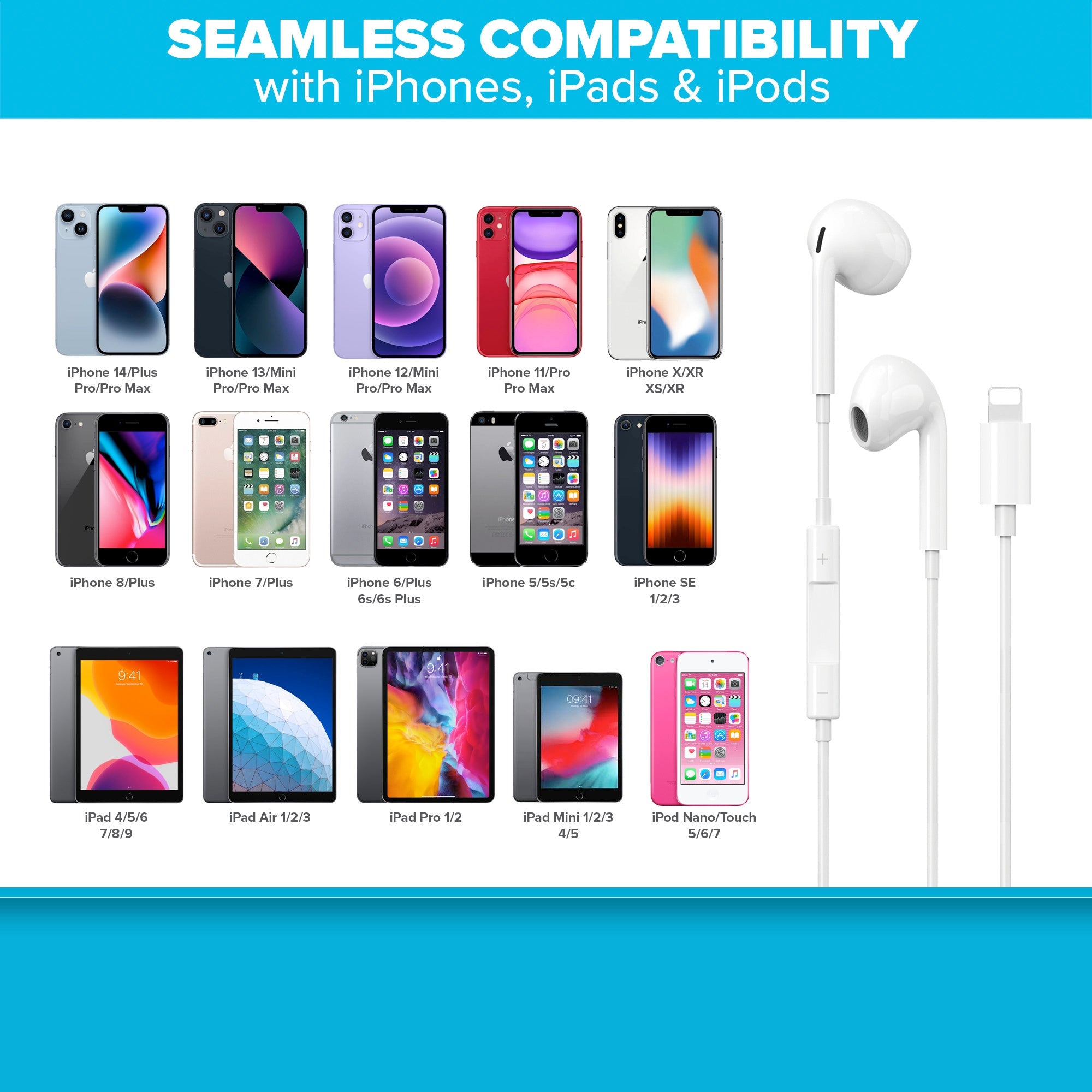 Wired Earbuds with Lightning connection