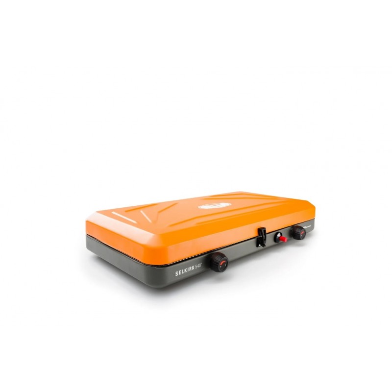 Orange and black device on a white background