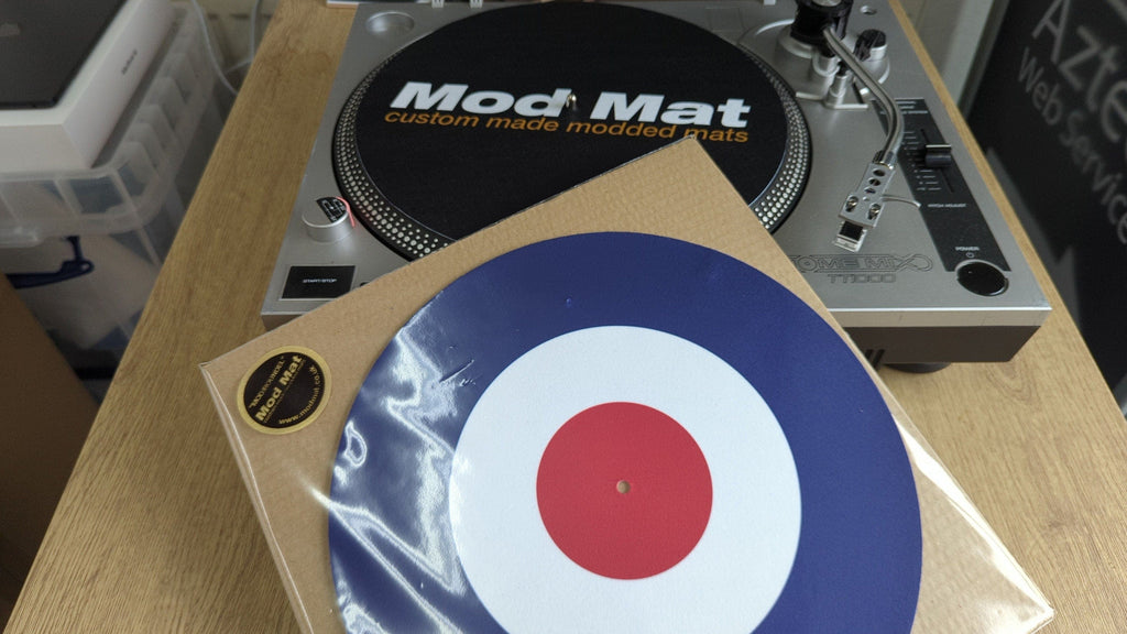 Mod RAF Roundel Slipmat – 7"/12" Vinyl Turntable Mat + FREE Matching Keyring