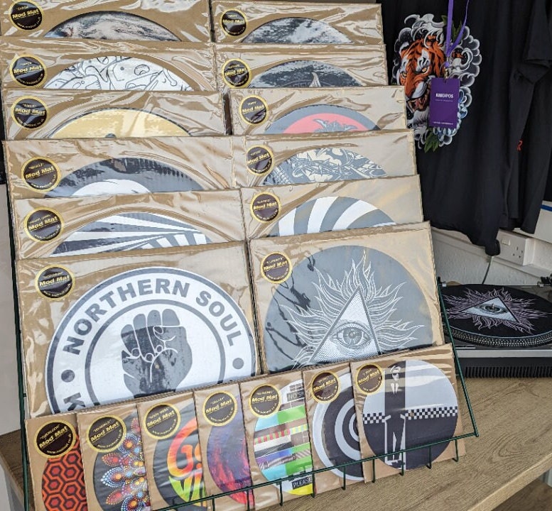 Rose Tattoo Slipmat- 7 & 12 inch LP Vinyl DJ Pro Turntable Slip Mat Record Player Technics 1210 DJ Turntablist