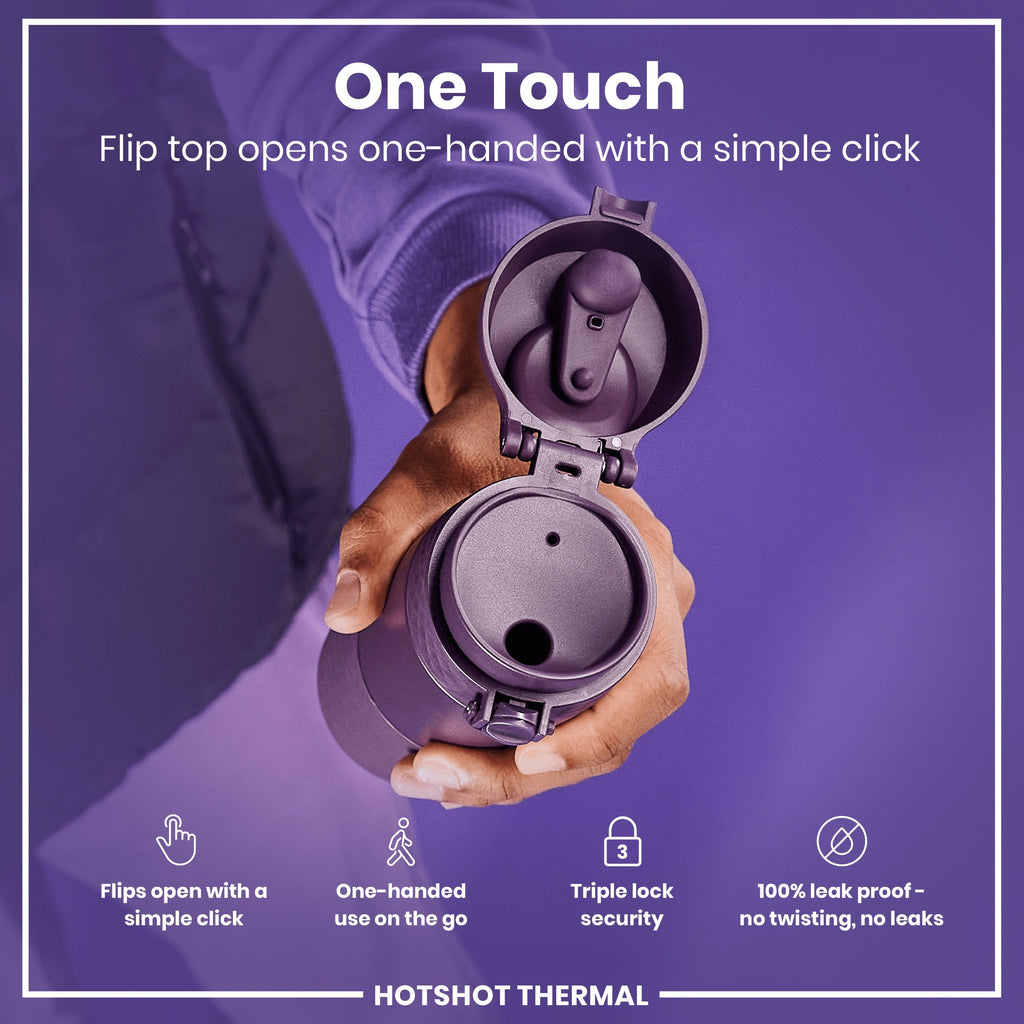 HotShot Leak Proof Insulated Cup, Travel Mug, Blackberry, 360ml (12oz)