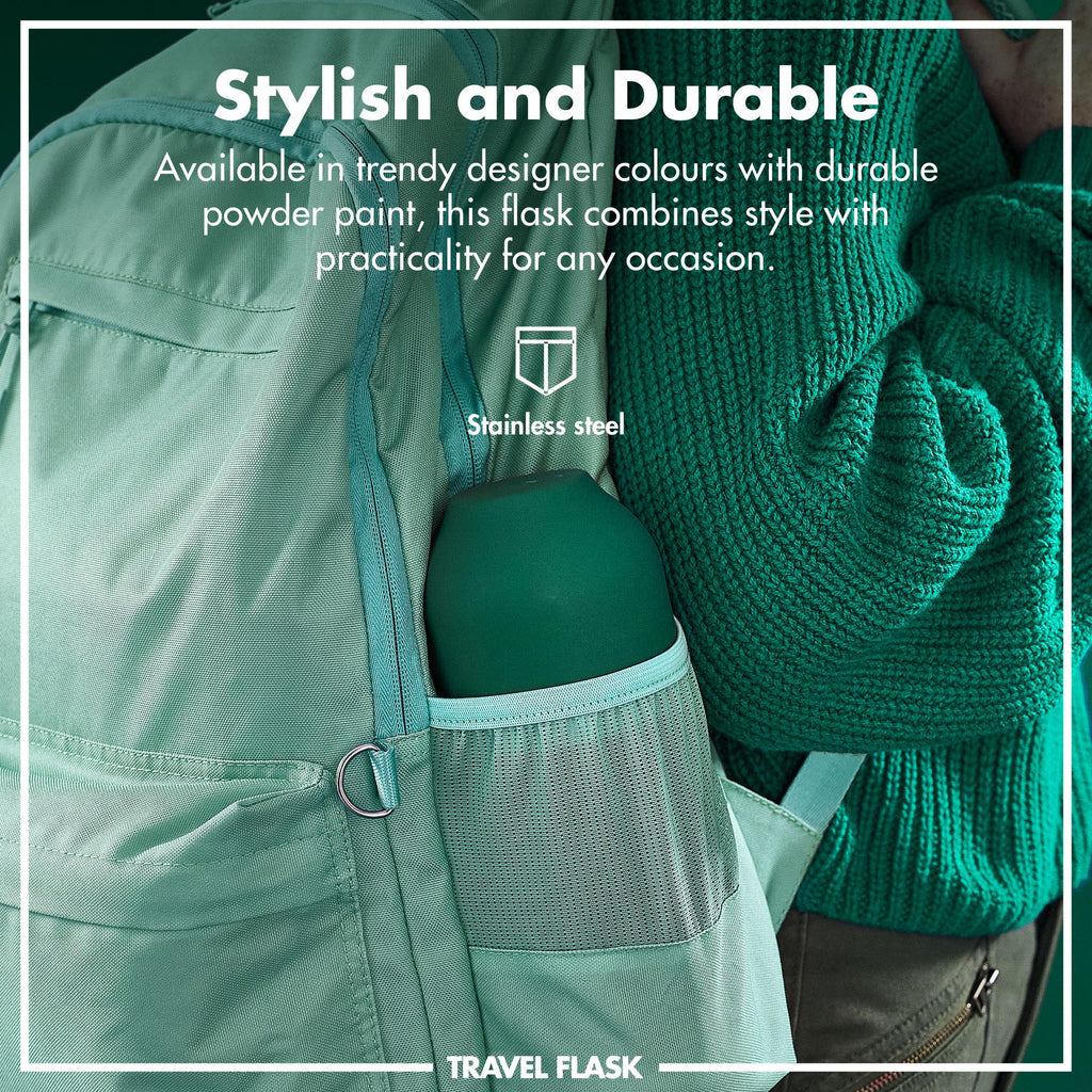 Luma Vacuum Insulated, Flask & Mug, Green, 700ml (24oz)