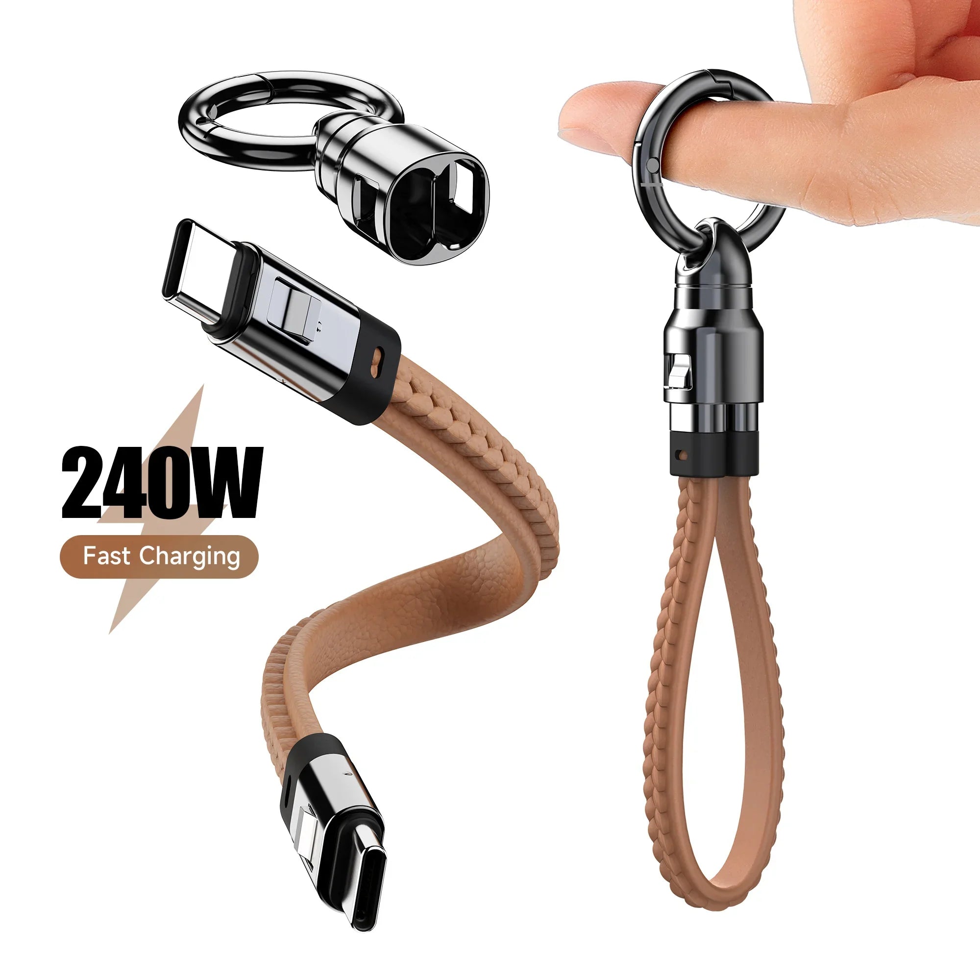 USB C Charger Cable Keychain